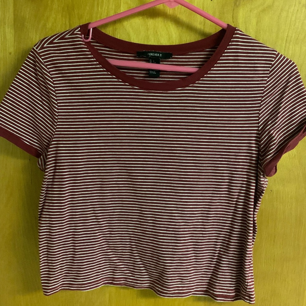 striped crop top